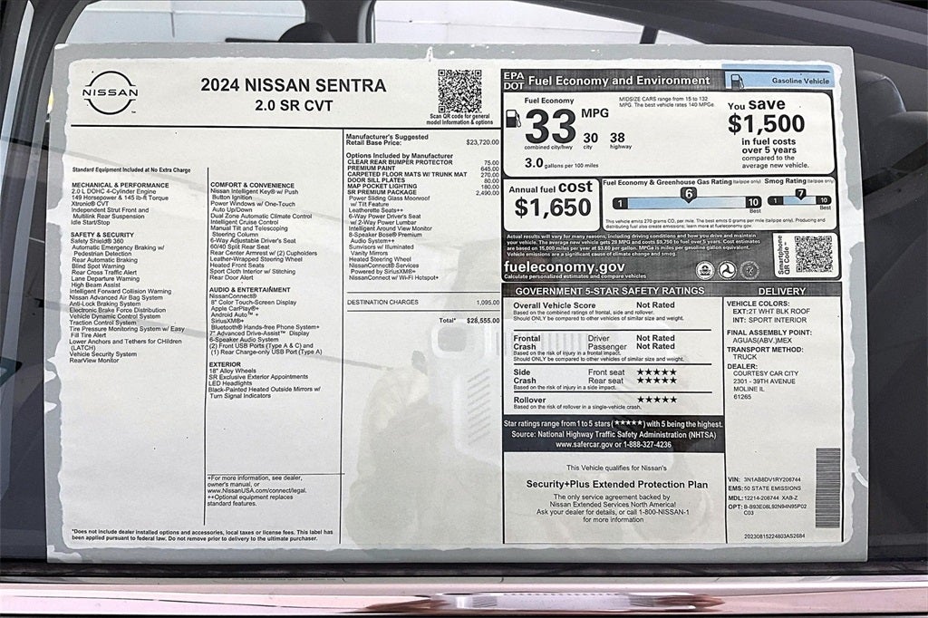 2024 Nissan Sentra SR Xtronic CVT® SR